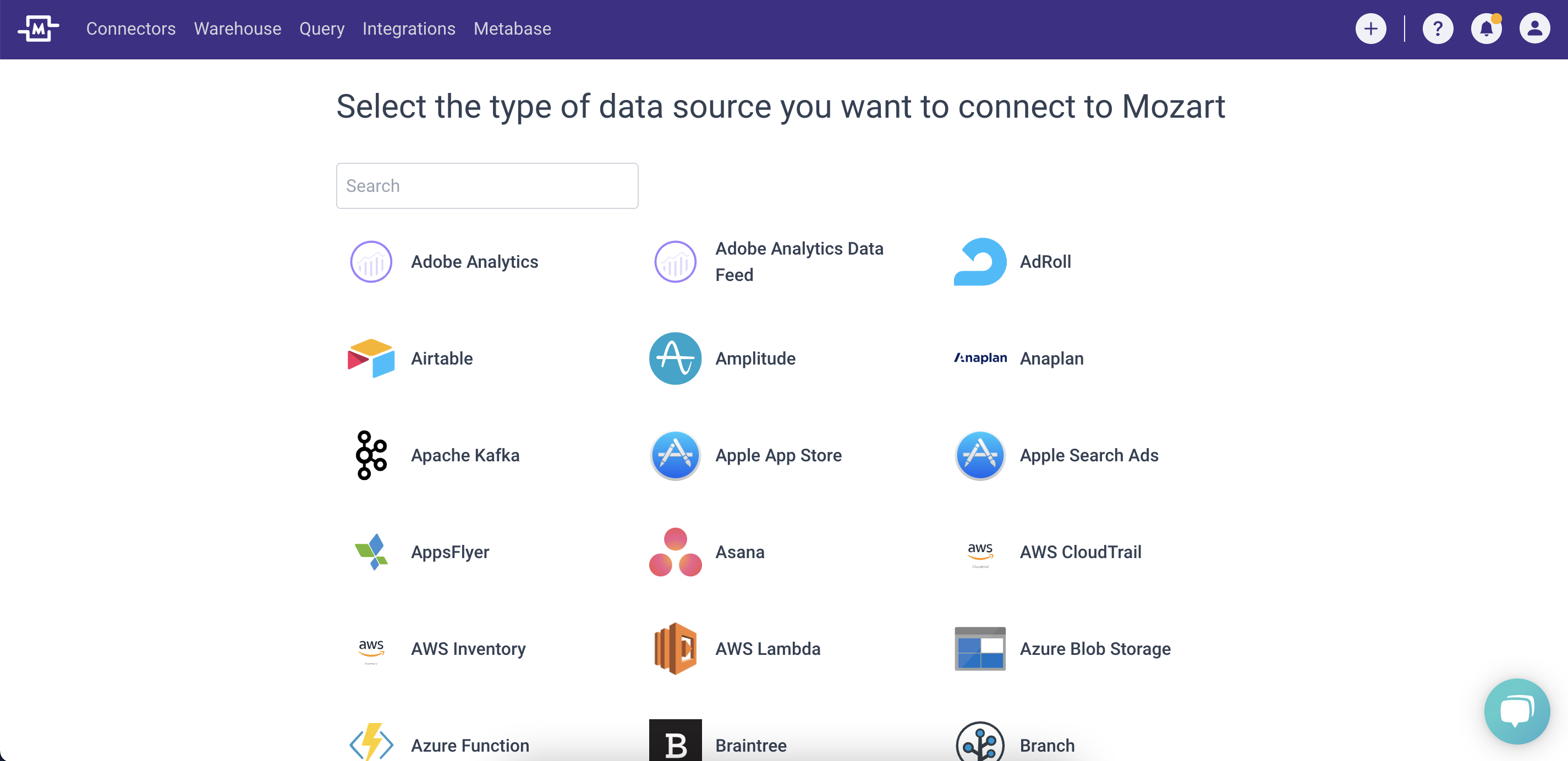 screenshot of Mozart Data